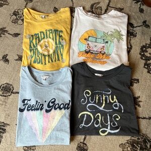 Lot of 4 Wildfox Graphic T Shirts Women's Size Large EUC